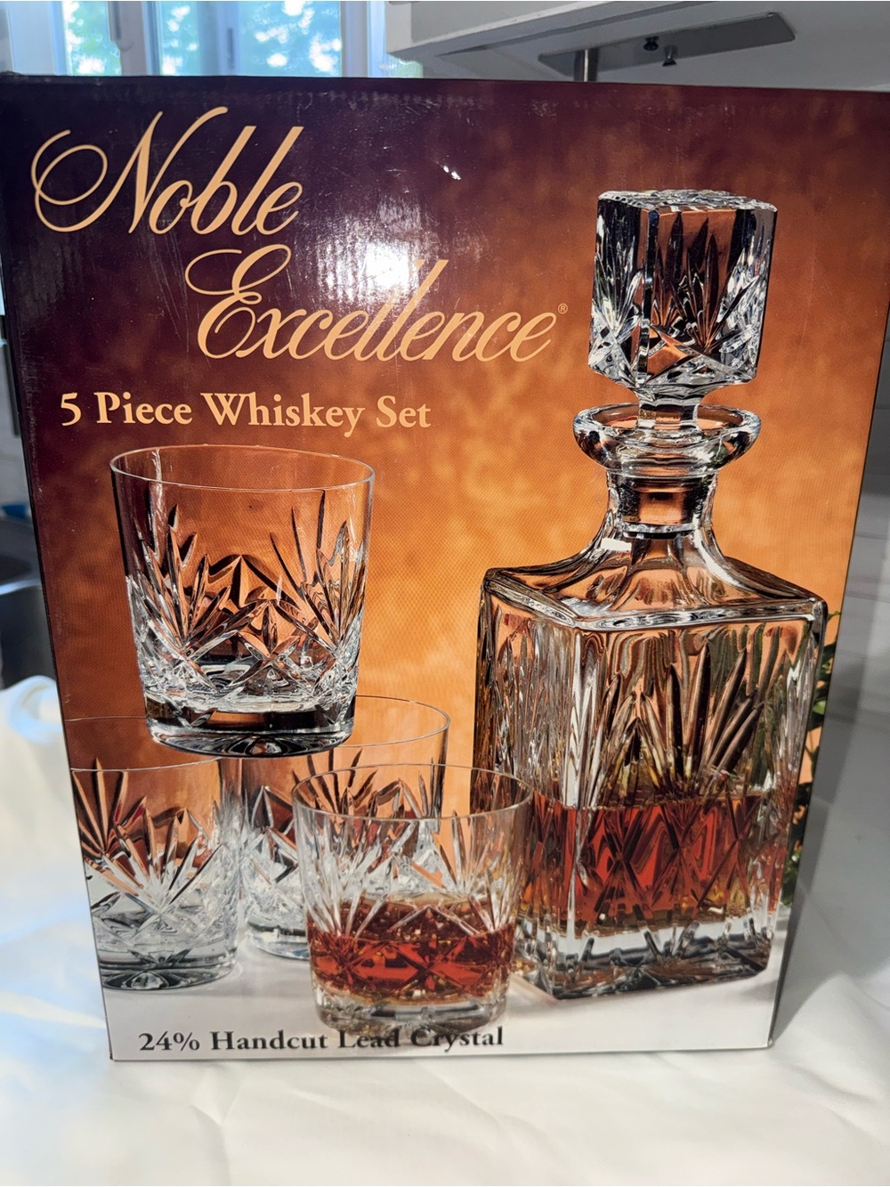 Noble Excellence 5-Piece Whiskey Set in Clear Crystal